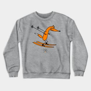 Fuchs is skiing Crewneck Sweatshirt